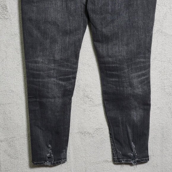 Moussy Vintage Jeans Womens 29 Gray Skinny Distressed Frayed Hem Made in Japan - Picture 6 of 16